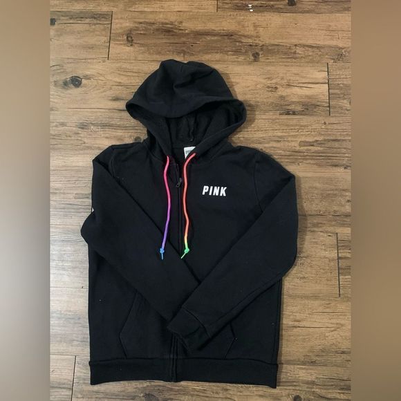 PINK VS RAINBOW OMBRÉ HOODIE / JOGGER OUTFIT SET M - Picture 9 of 16